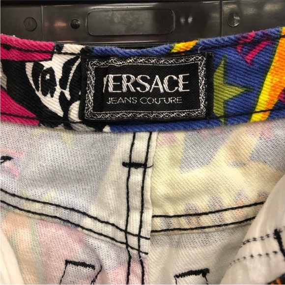 VERSACE COUTURE VINTAGE 1990s JEANS NEW YORK POP ART DESIGN SIZE 30 - Picture 7 of 16